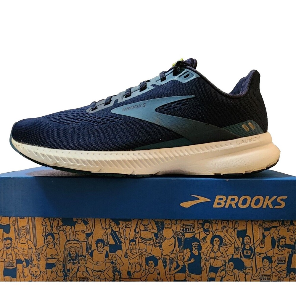Brooks (Men's 8 D) (Women's 9.5) Launch 8 Running Shoes in Peacoat/Legion